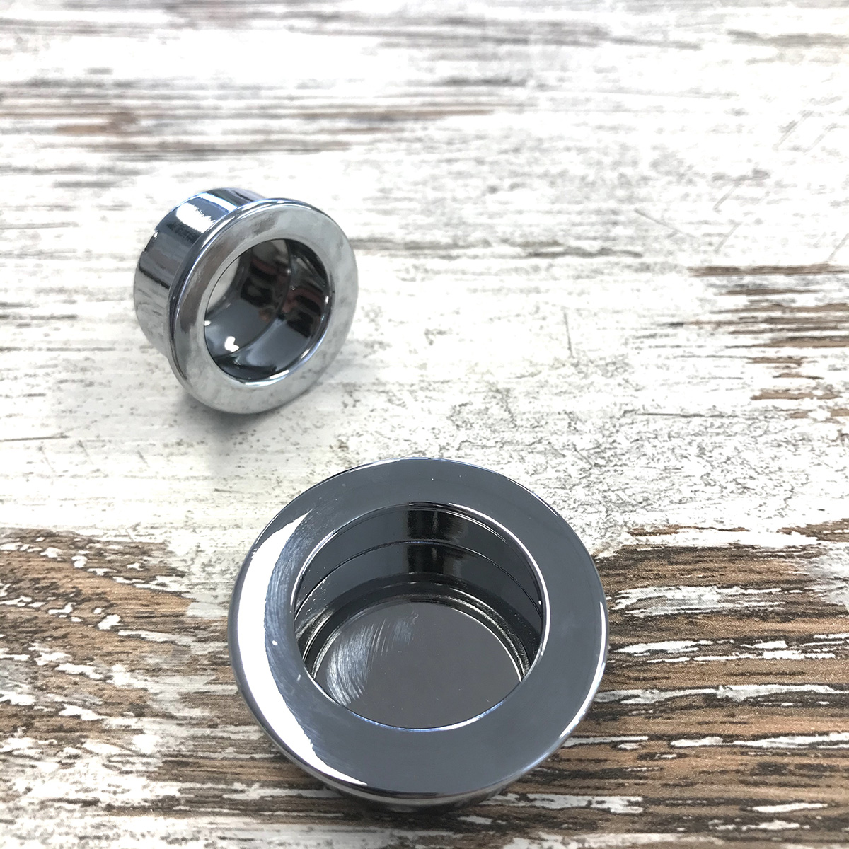Castella Dune Round Flush Pull - Polished Chrome