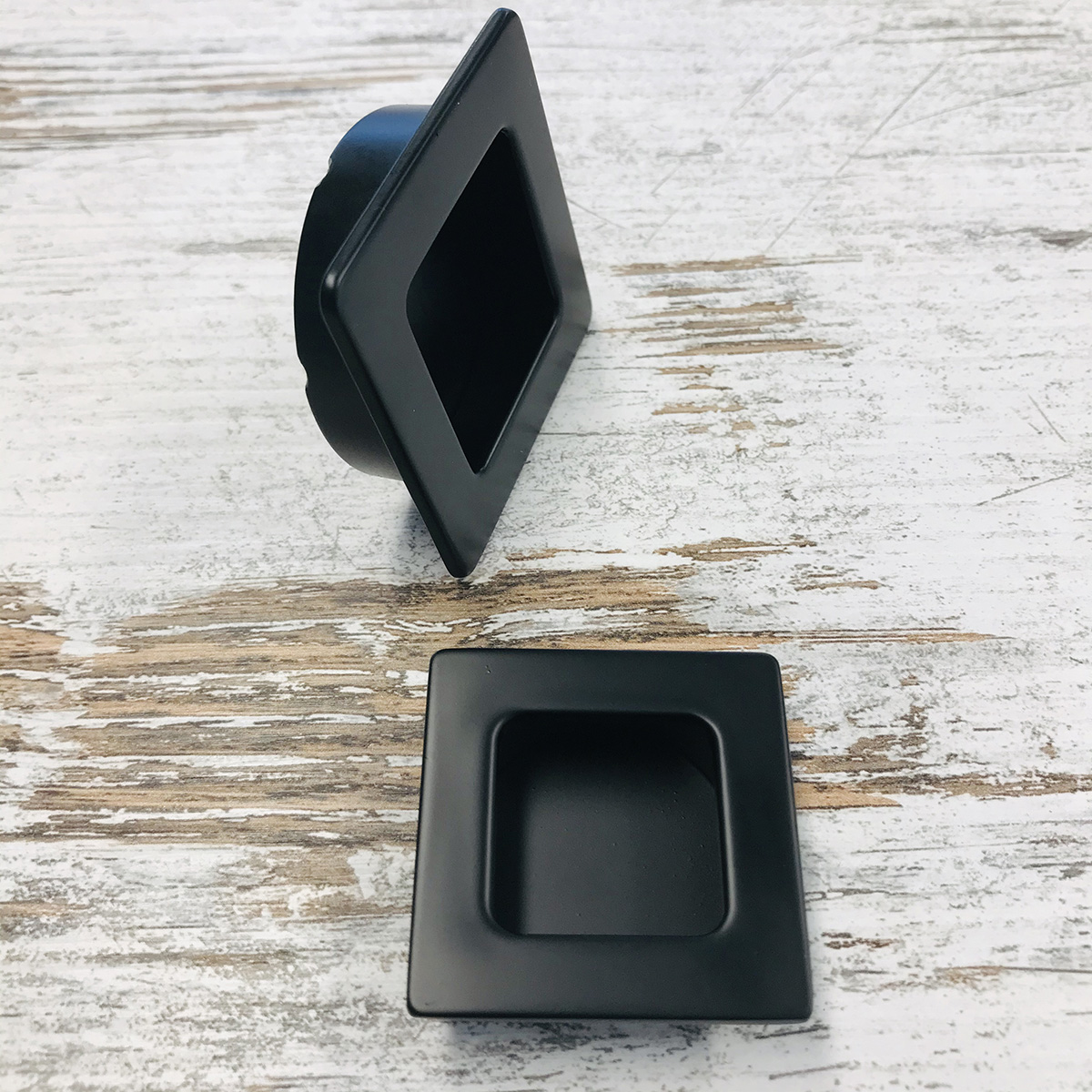 Castella Dune Square Flush Pull - Matt Black