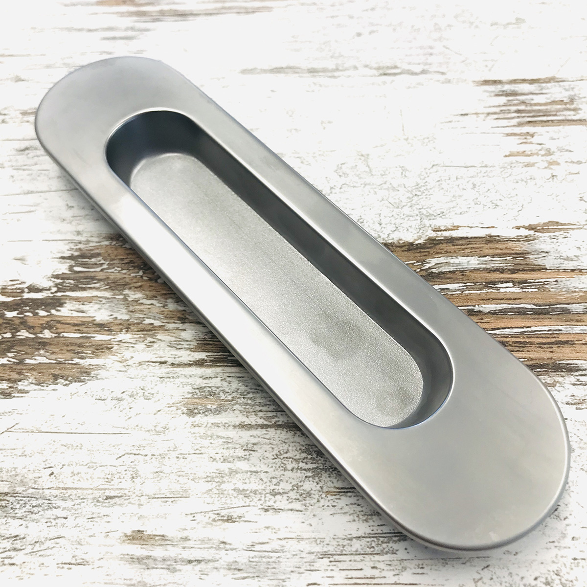 Castella Dune Oval Flush Pull - Dull Chrome