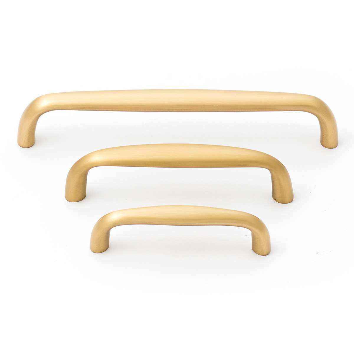 Castella Decade Plain Cabinet Handle - Satin Brass