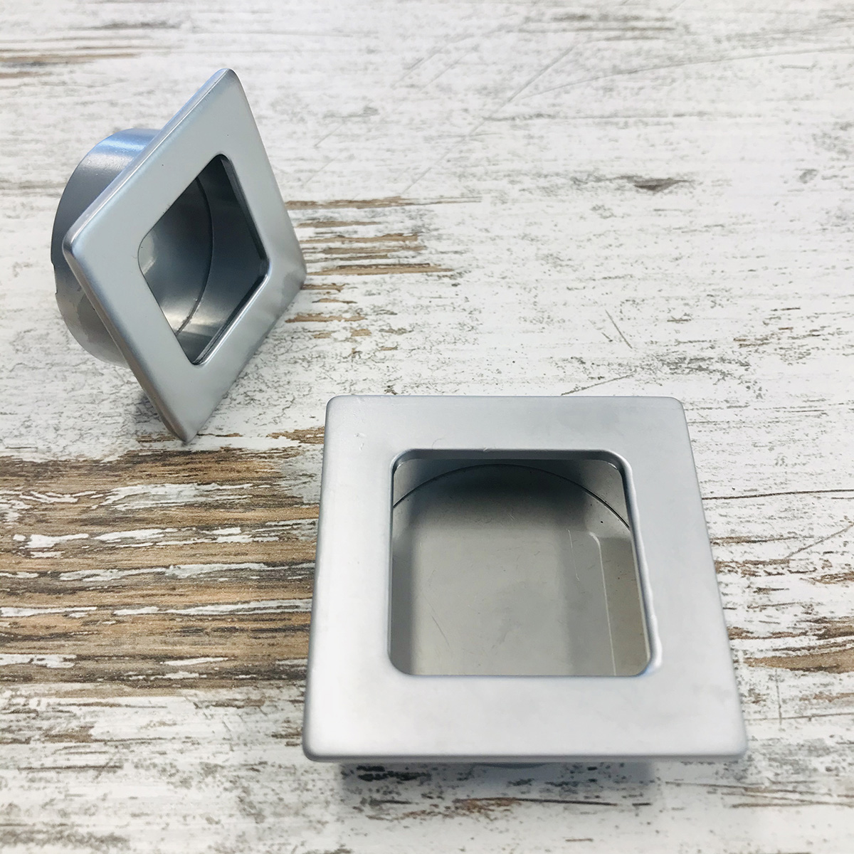 Castella Dune Square Flush Pull - Satin Chrome