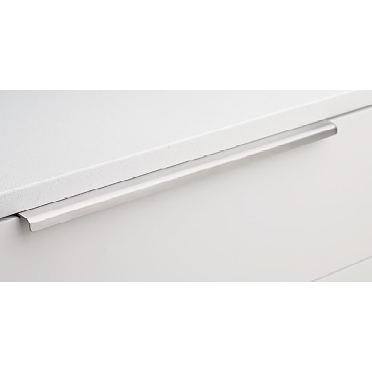Maverick Lip Pull Brushed Stainless Steel Cabinet Handle