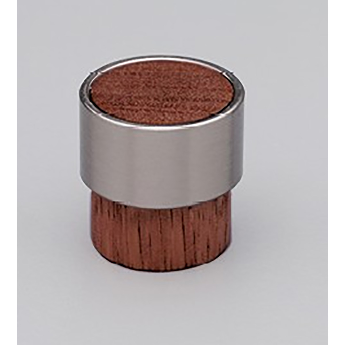 Viserion Timber Cabinet Knob Walnut & Silver Metal Ring