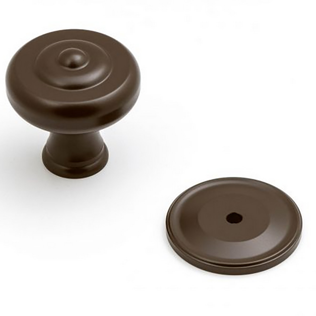 Castella Decade Cabinet Knob & Backplate - Oiled Bronze