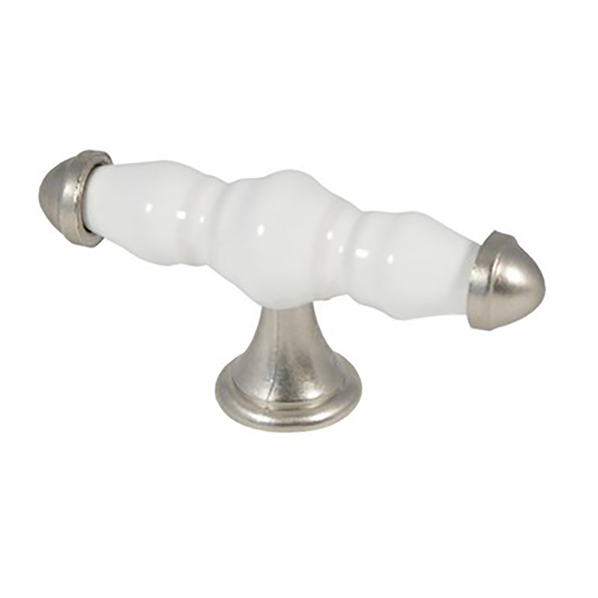 Arlo Cabinet Knob – White and Nickel