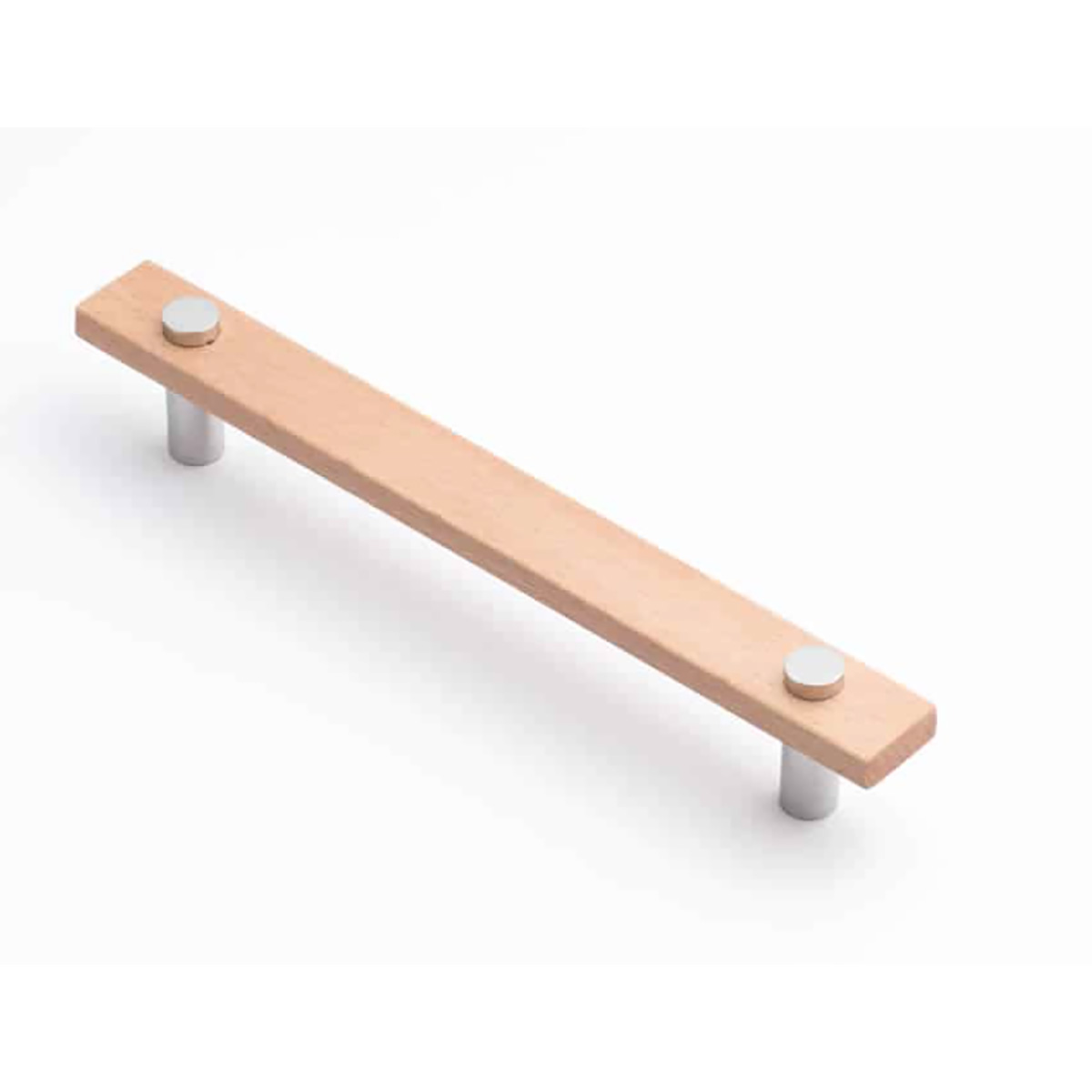 Castella Lenah Cabinet Handle Euro Beech & Polished Chrome