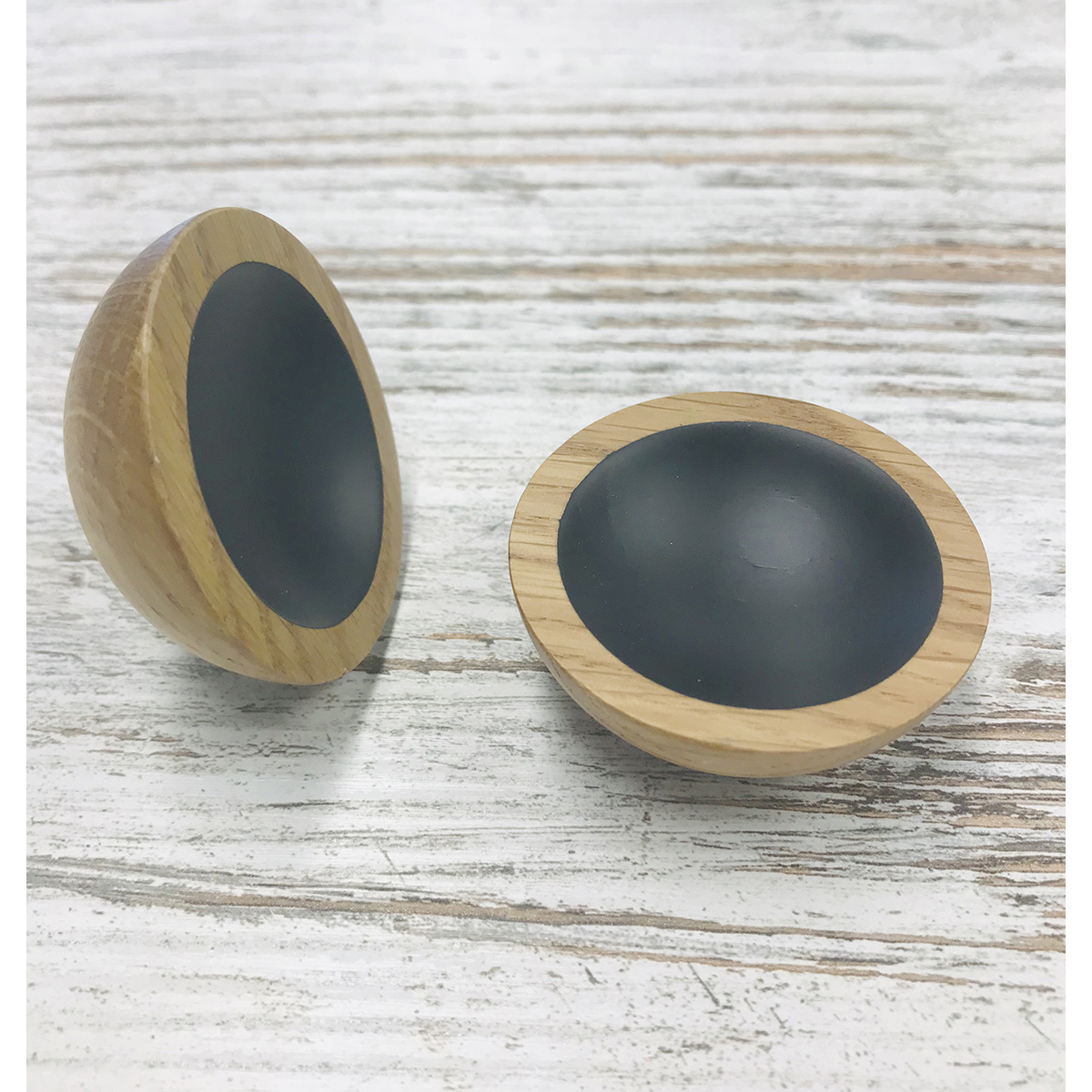 Theo Oak & Black Timber Kitchen Cabinet Knob