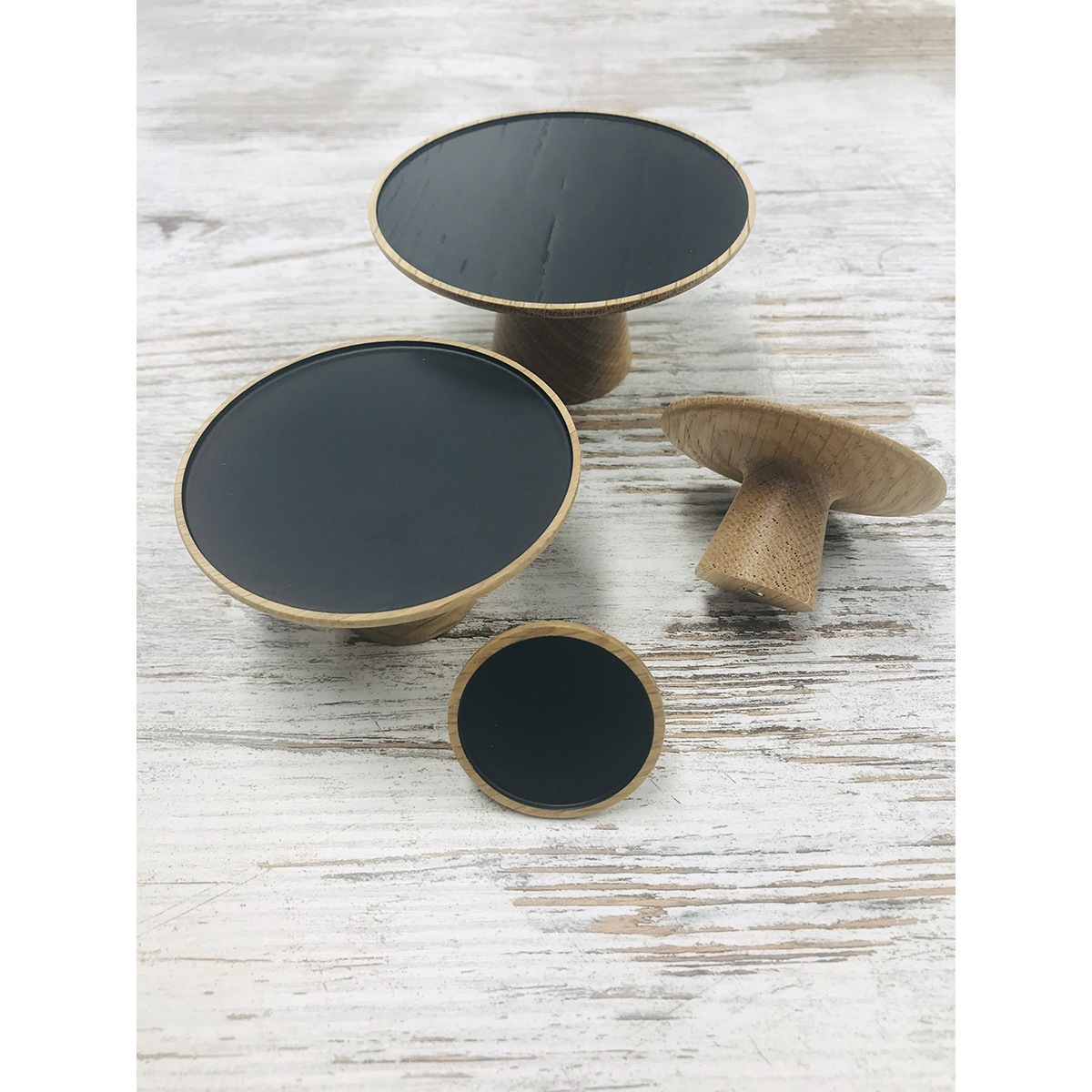 Akela Oak and Black Kitchen Cabinet Knob