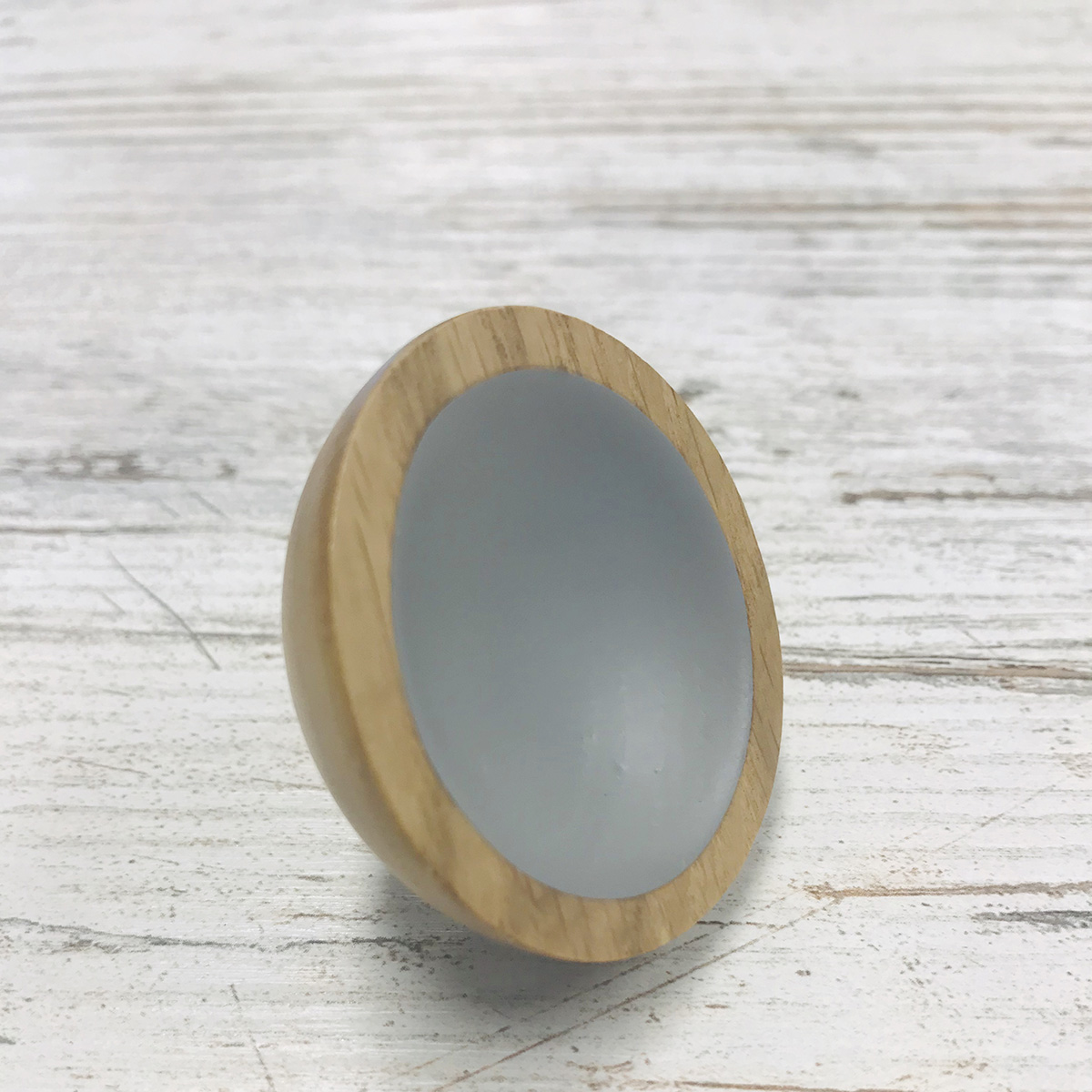 Theo Cabinet Knob Oak & Light Grey
