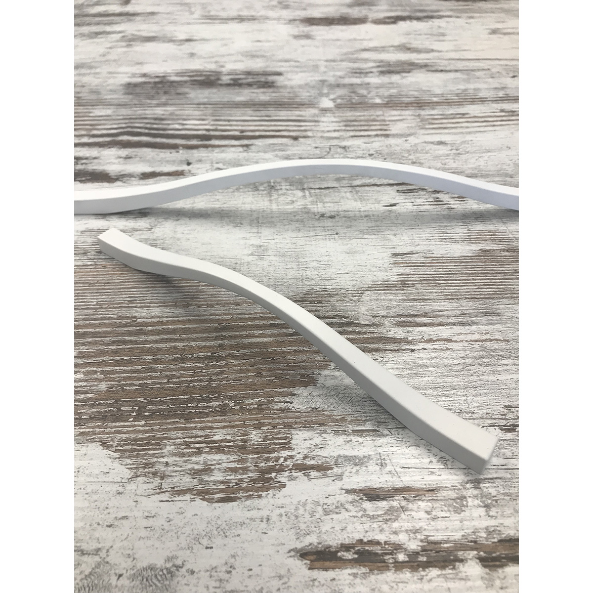 Castella Dune Wave Cabinet Handle - Satin White