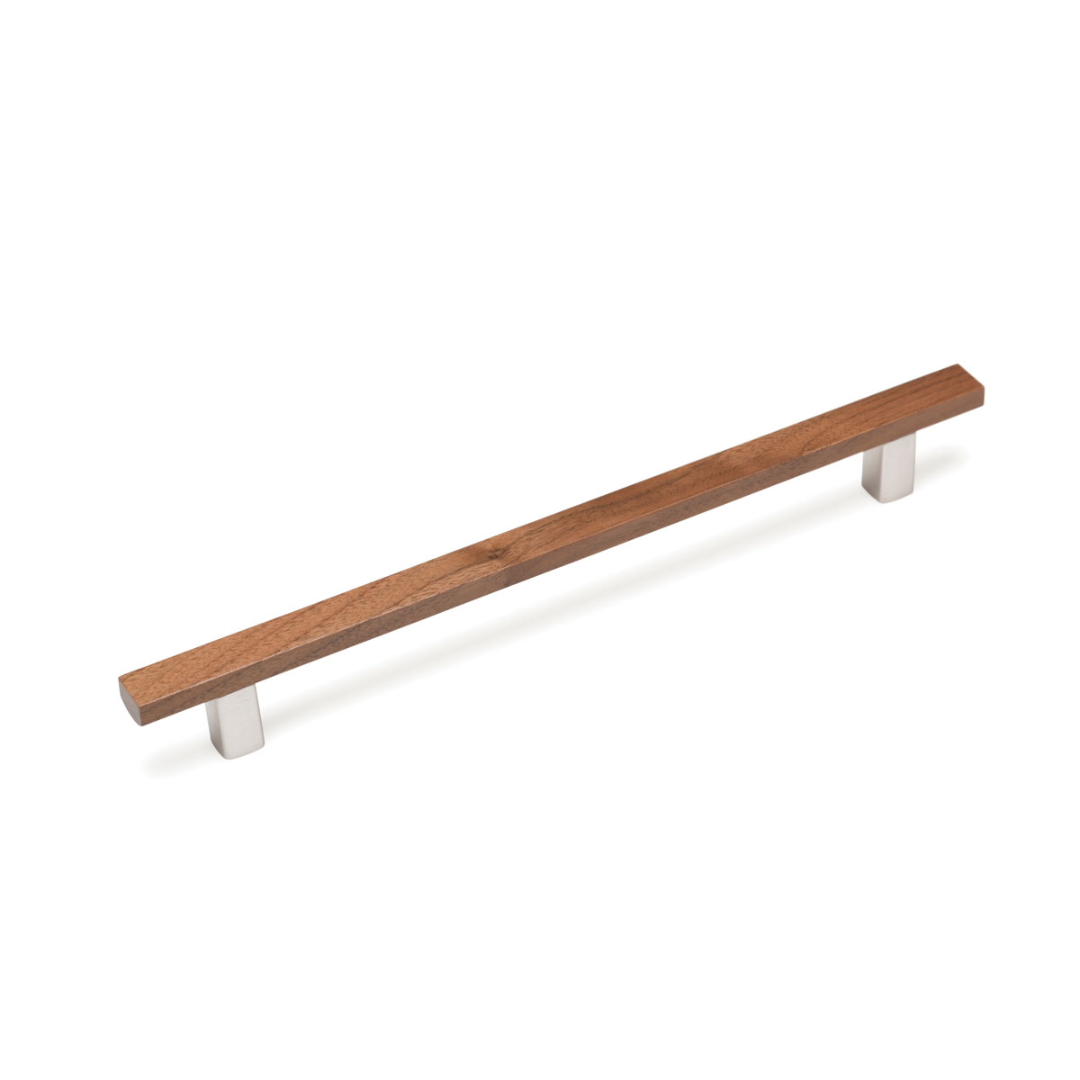 Momo Ara Timber Cabinet Handle - Walnut & Stainless Steel