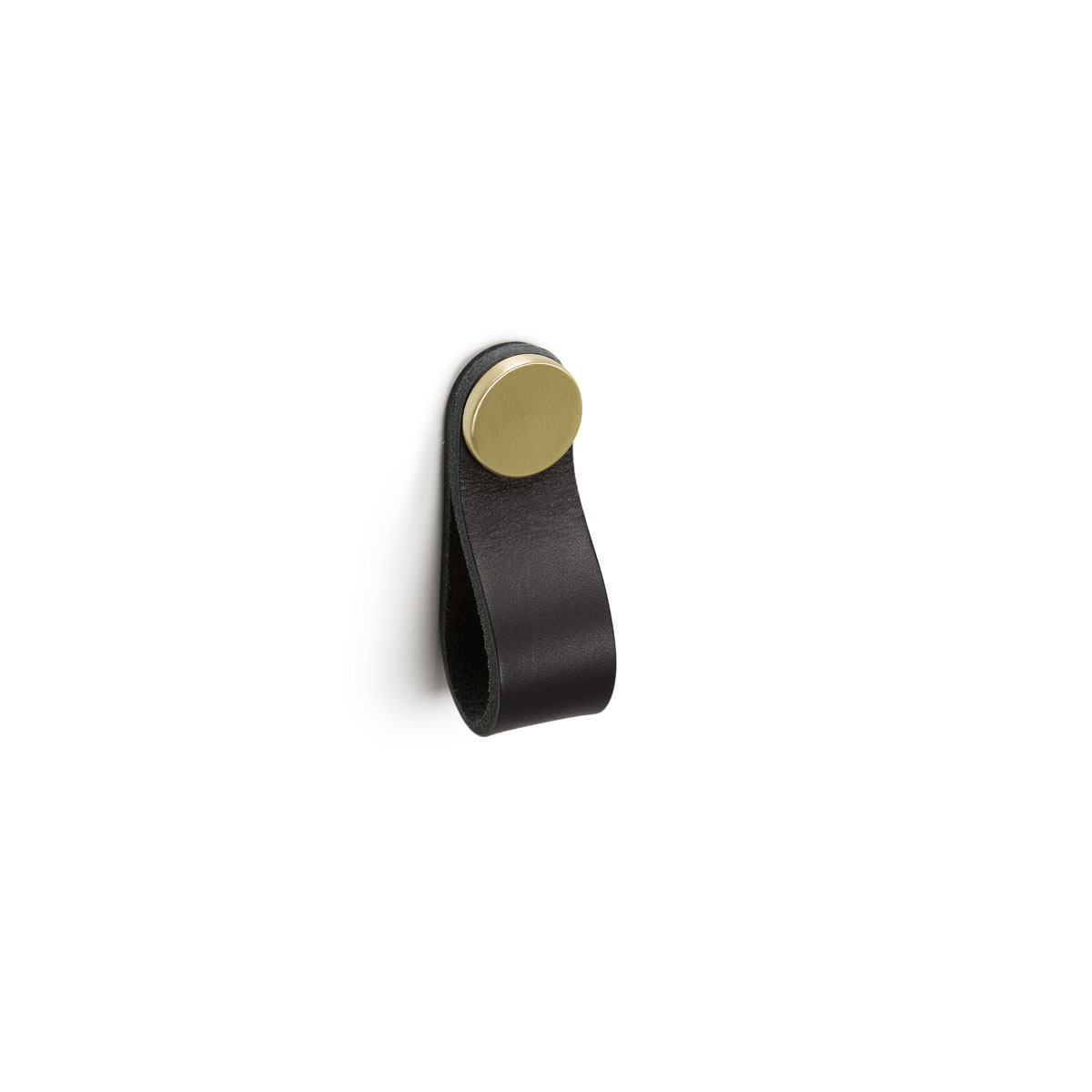 Momo Flex Leather Pull - Black & Brass