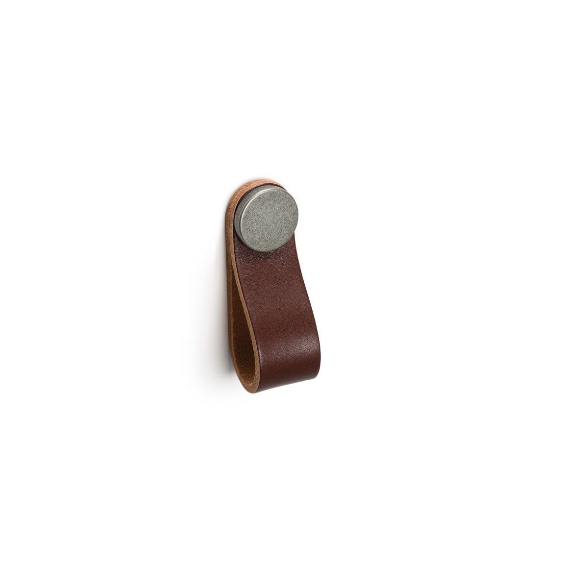 Momo Flex Leather Pull - Brown & Pewter