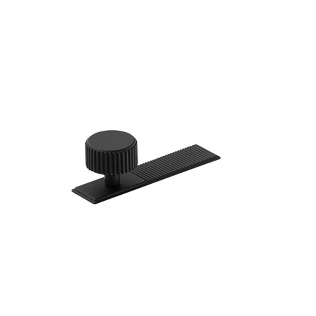 Momo Barrington Cabinet Knob with Backplate - Matt Black