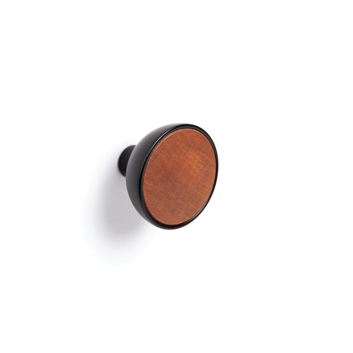 Momo Bol Cabinet Knob Black & Sapelli - Timber Knob