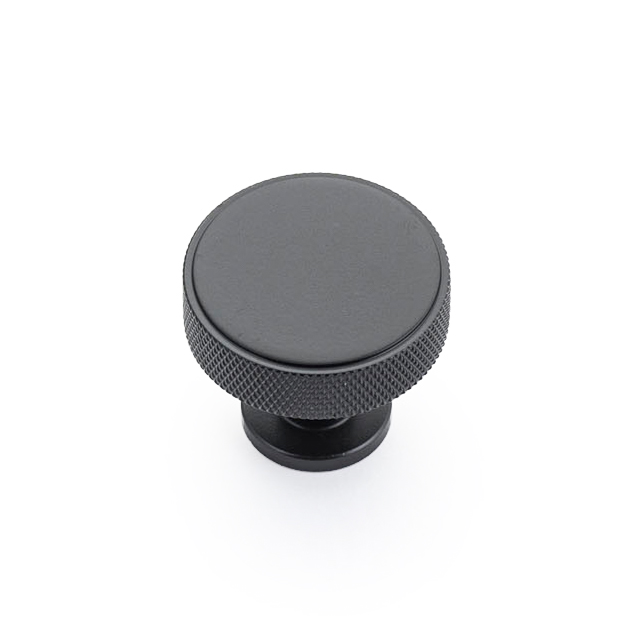 Castella Grove 35mm Knob - Knurled Matt Black