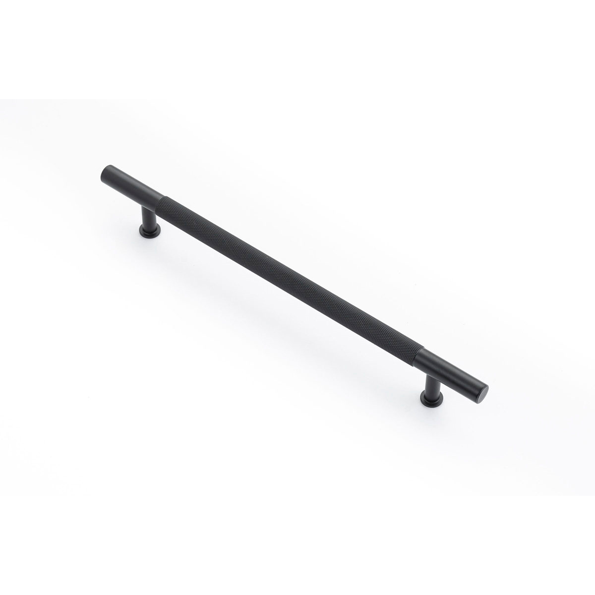Grove Knurled Matt Black Cabinet Handle