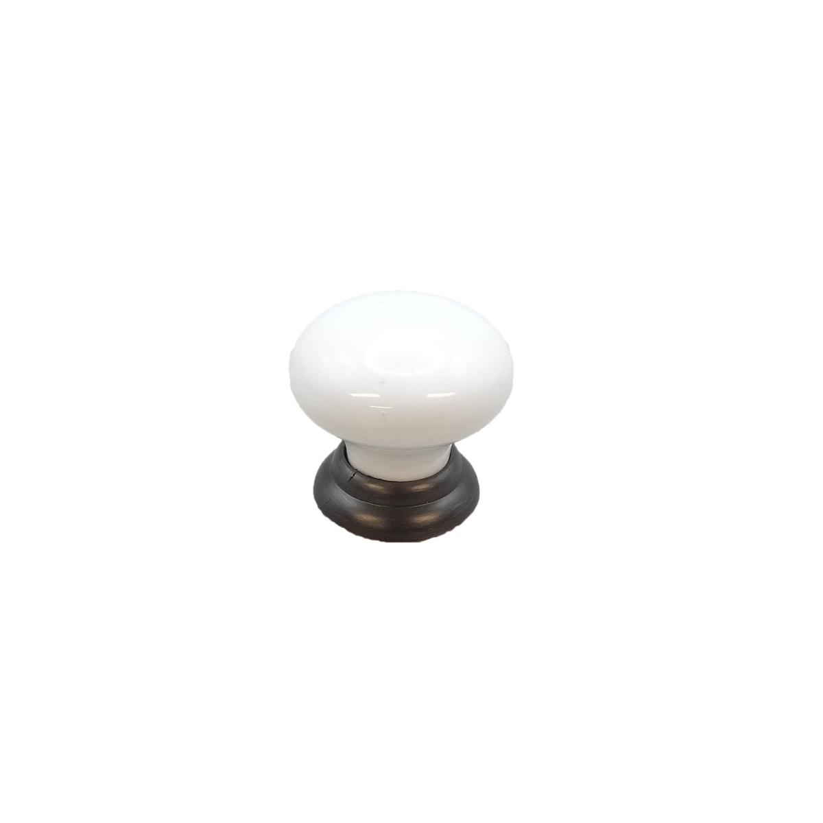 Liam Cabinet Knob - White and Pewter