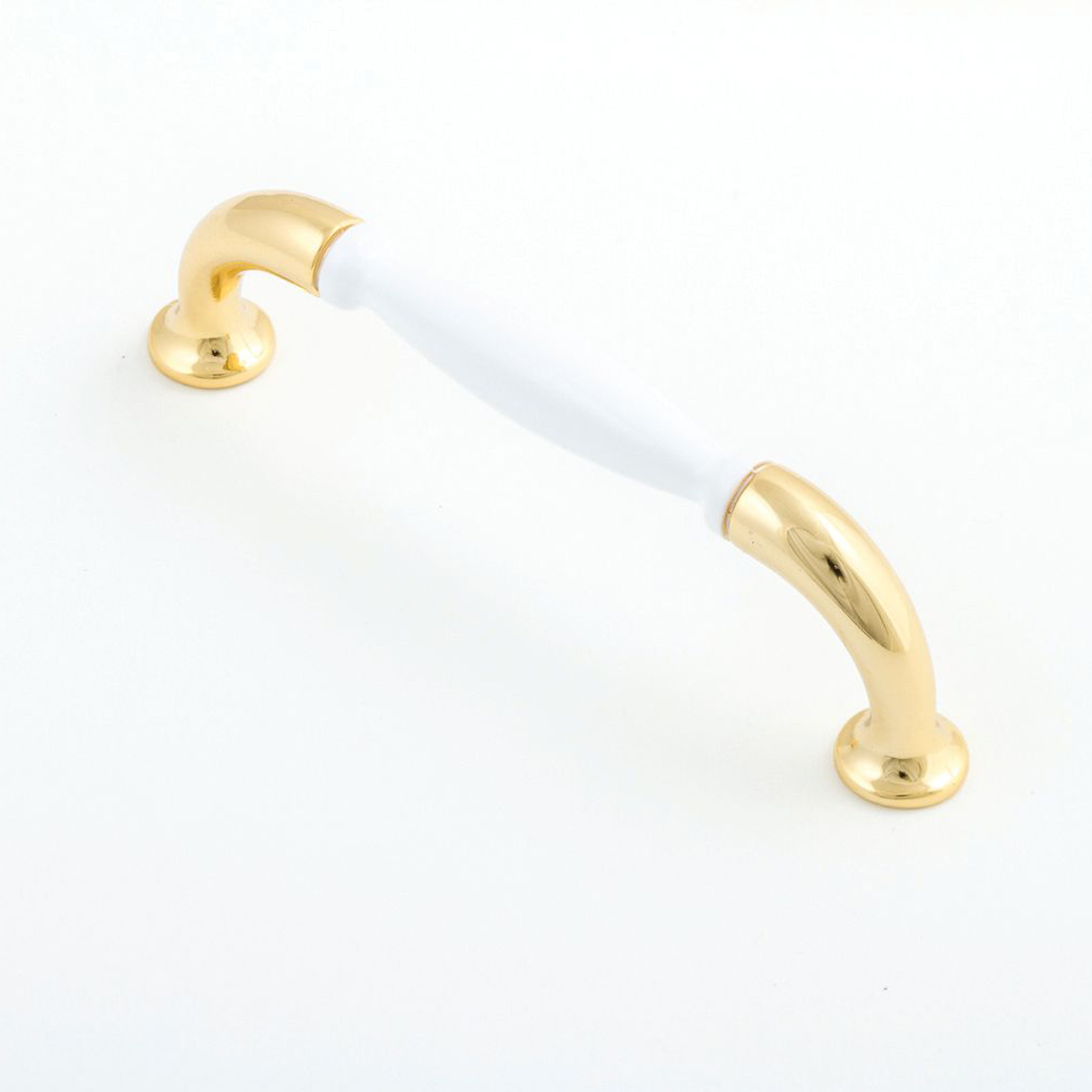 Jayden Cabinet Handle - Gold Plated & White Porcelain