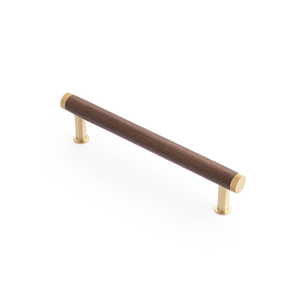 Castella Tundra Cabinet Handle - Walnut/Satin Brass