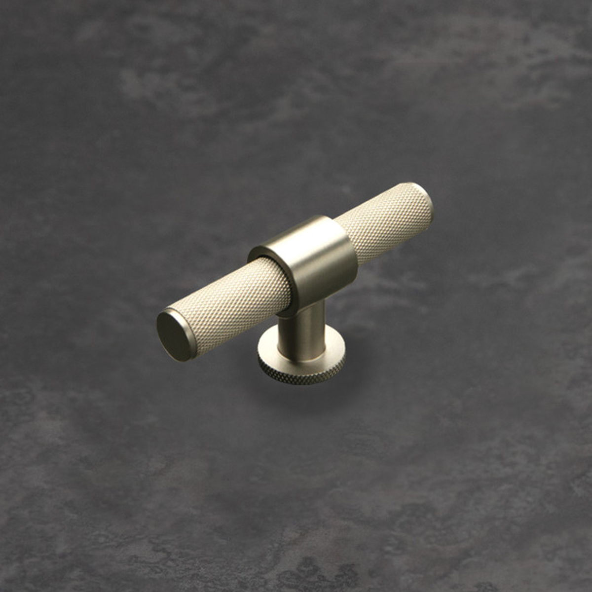 Momo Belgravia "T" Cabinet Knob Knurled Brushed Nickel