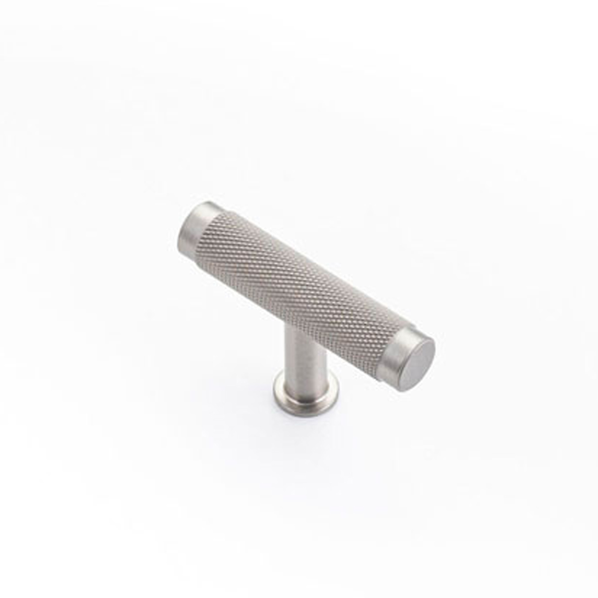 Castella Grove 'T' Knob Cabinet Knob - Knurled Brushed Nickel
