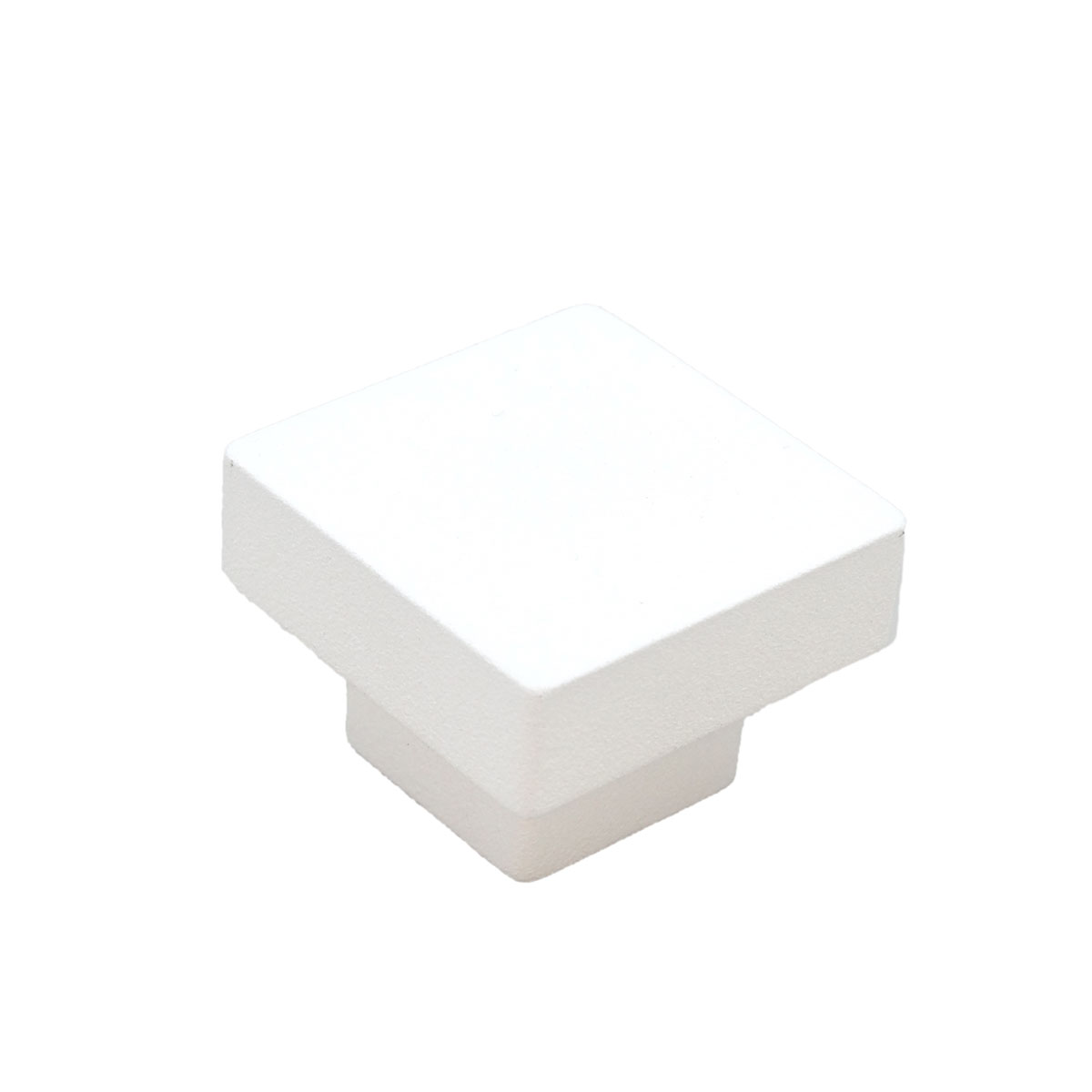 Asger Cabinet Knob White Square Shaped