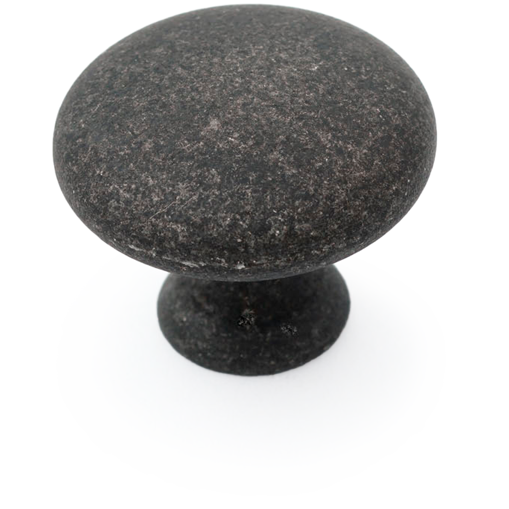 Castella Shaker Plain Cabinet Knob - Antique Black