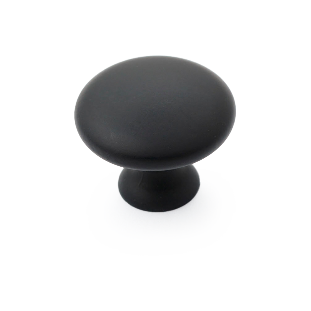 Castella Shaker Plain Cabinet Knob - Matt Black