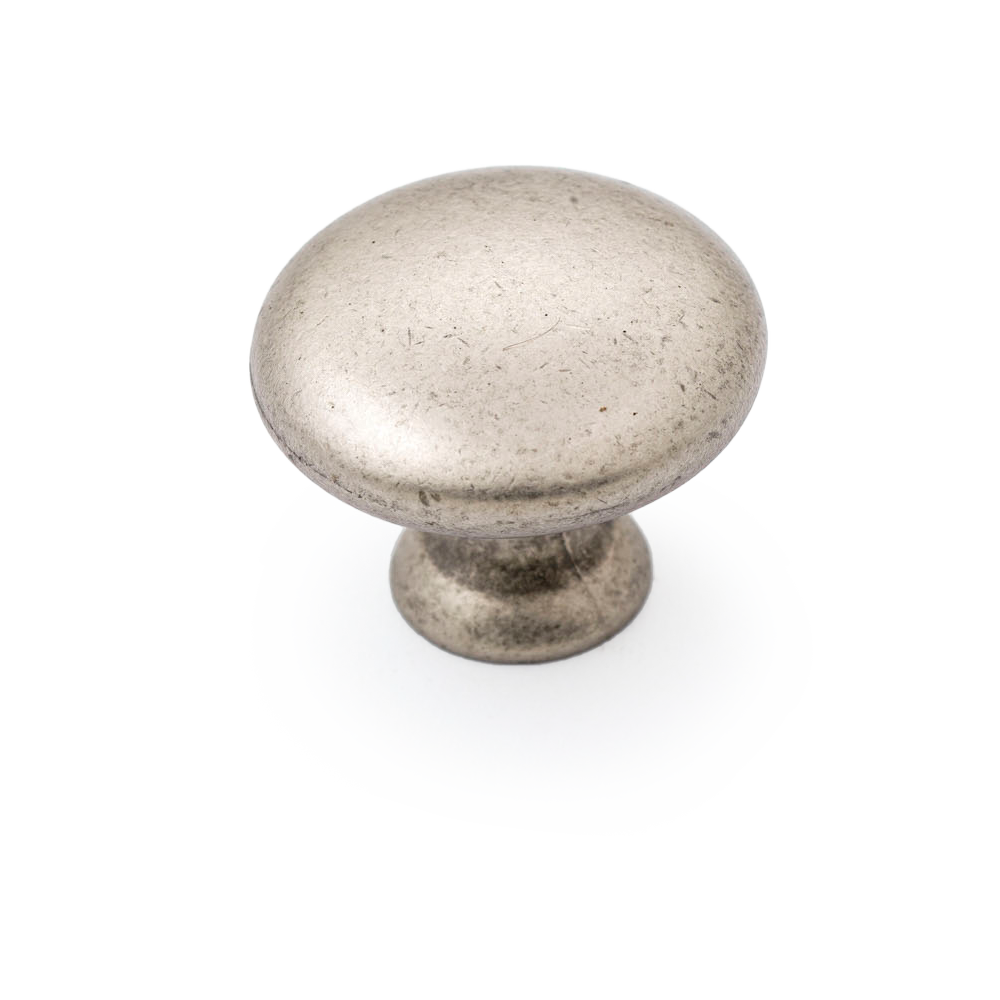 Castella Shaker Plain Cabinet Knob - Pewter
