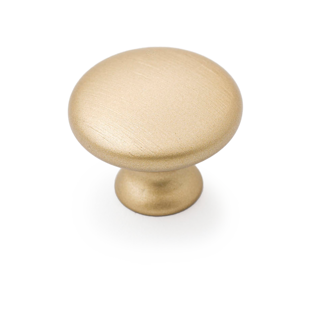 Castella Shaker Plain Cabinet Knob - Satin Brass