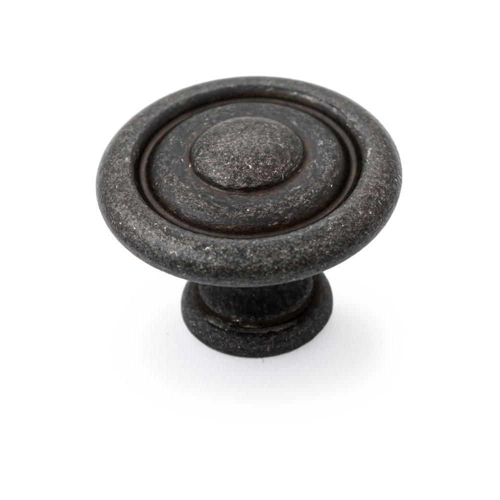 Castella Shaker Fluted Cabinet Knob - Antique Black