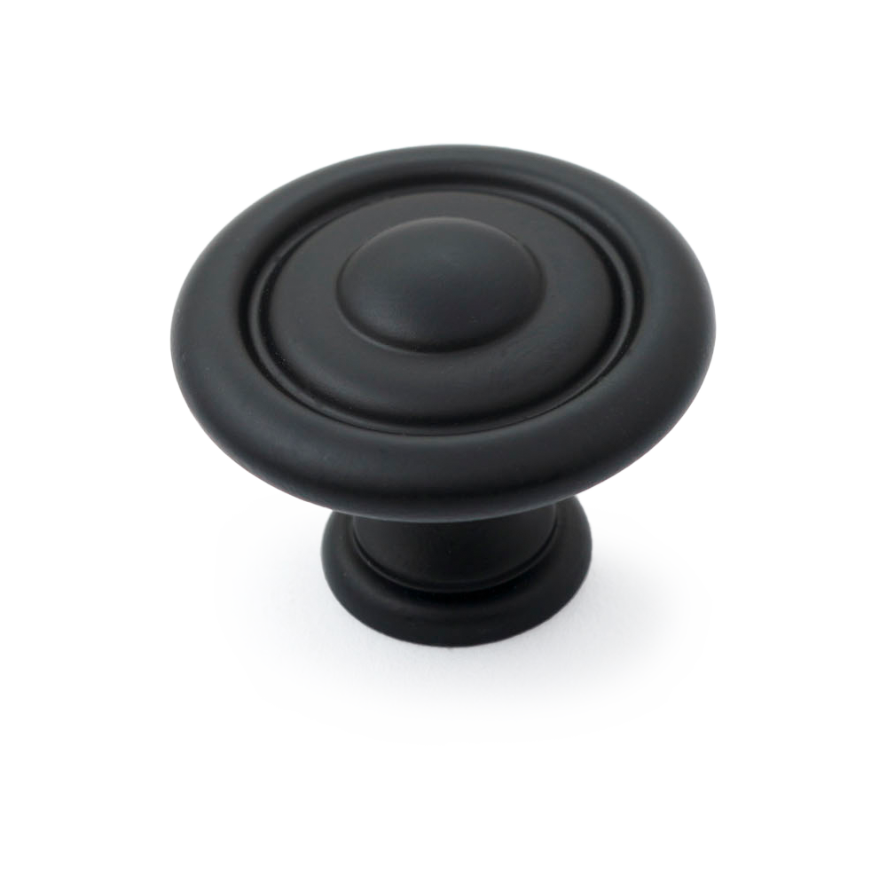 Castella Shaker Fluted Cabinet Knob – Matt Black