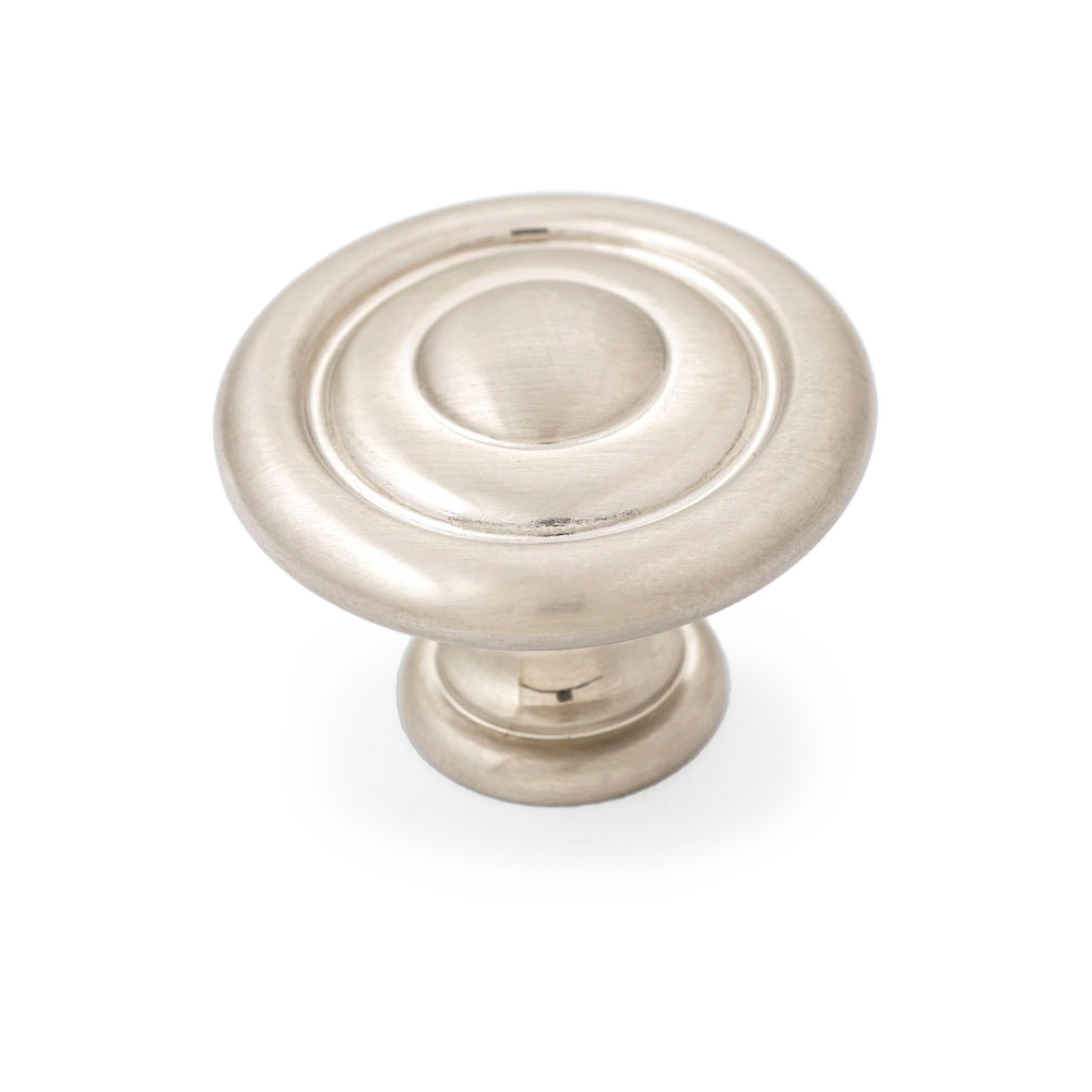 Castella Shaker Fluted Cabinet Knob - Satin Nickel