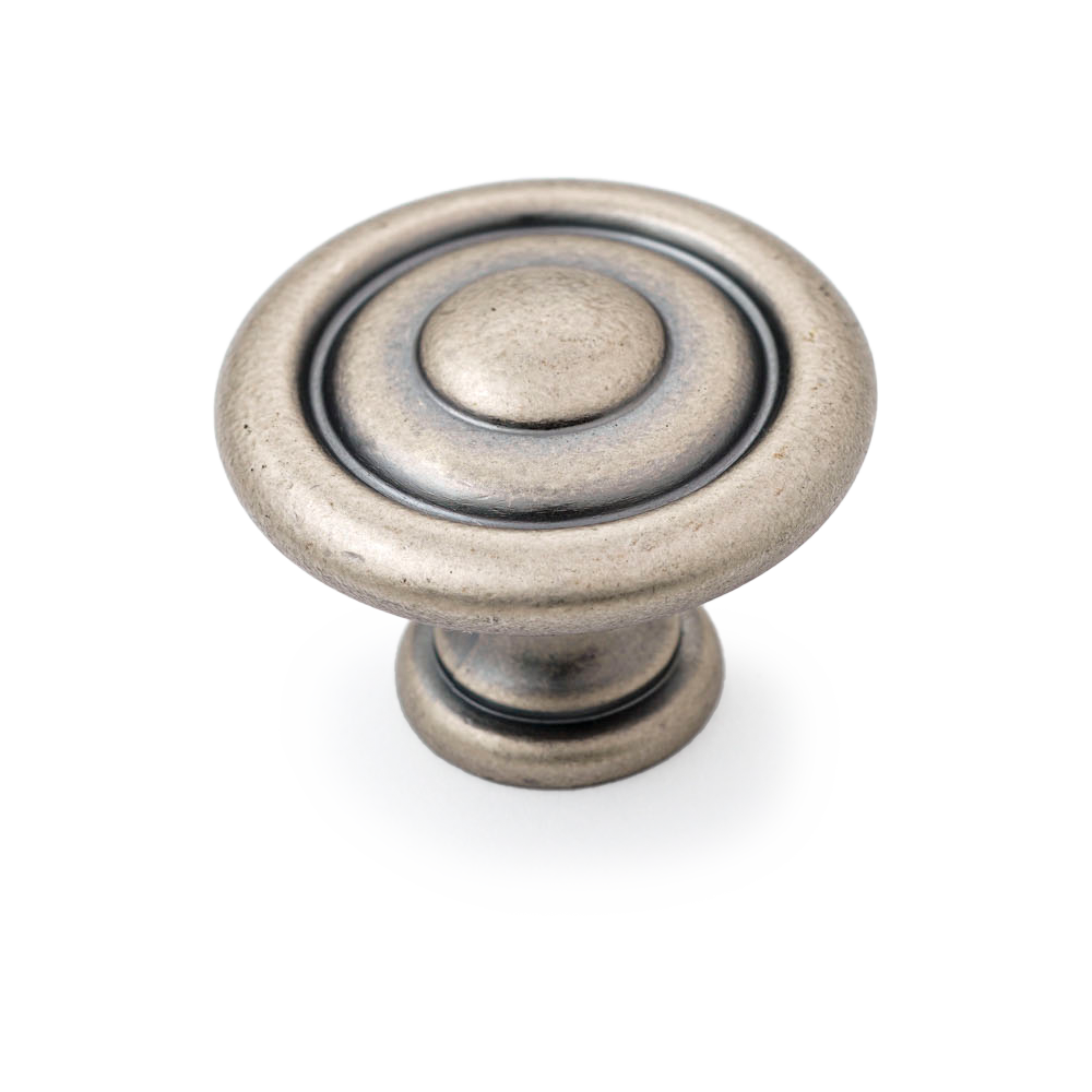 Castella Shaker Fluted Cabinet Knob - Pewter