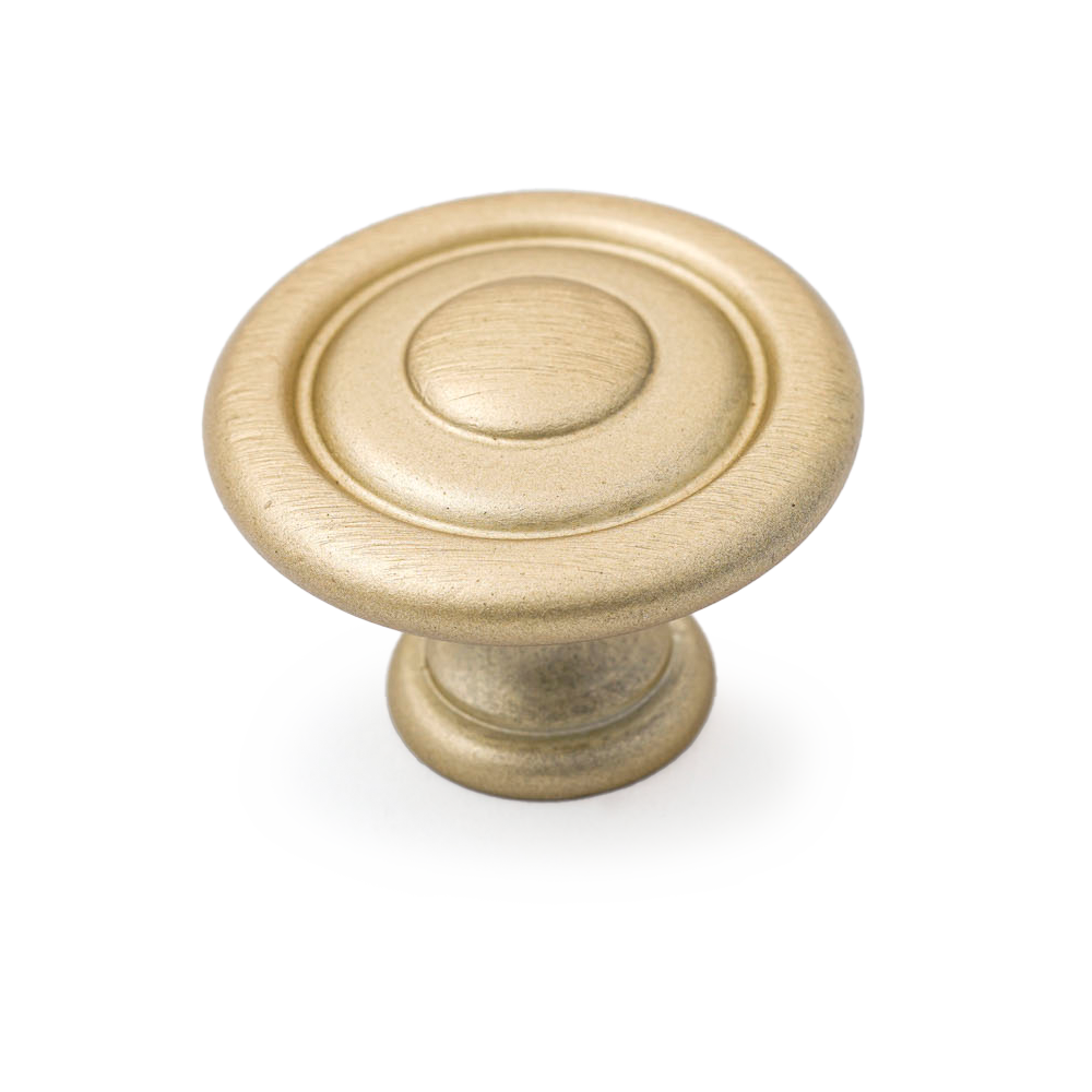 Castella Shaker Fluted Cabinet Knob - Satin Brass
