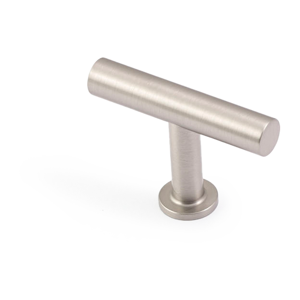 Castella Strand 'T' Knob Cabinet Knob - Dull Brushed Nickel