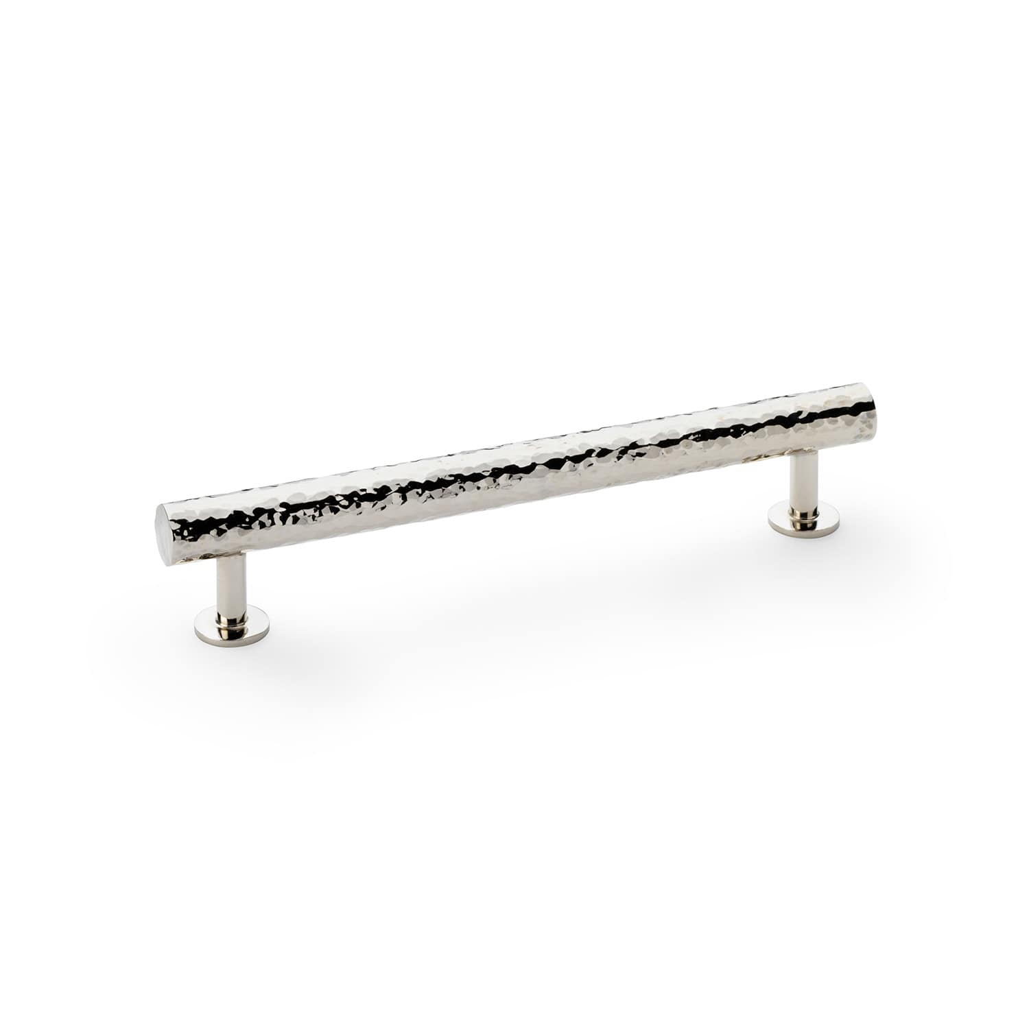 Castella Tarn Hammered Cabinet Handle - Polished Nickel