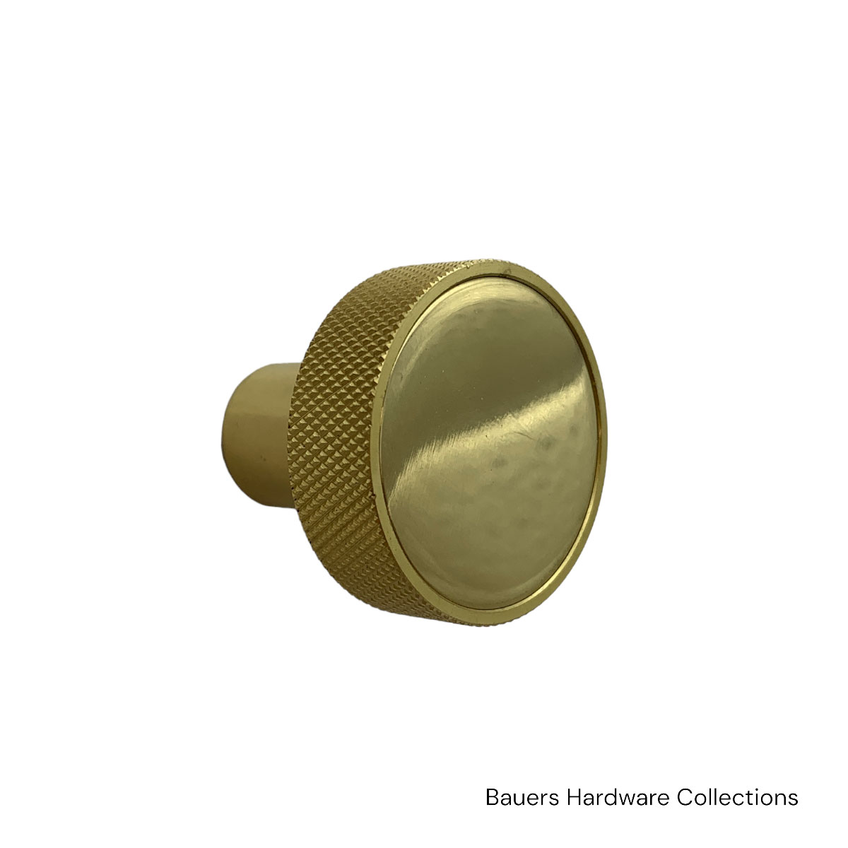 Augustus Cabinet Knob Polished Brass - Knurled Knob