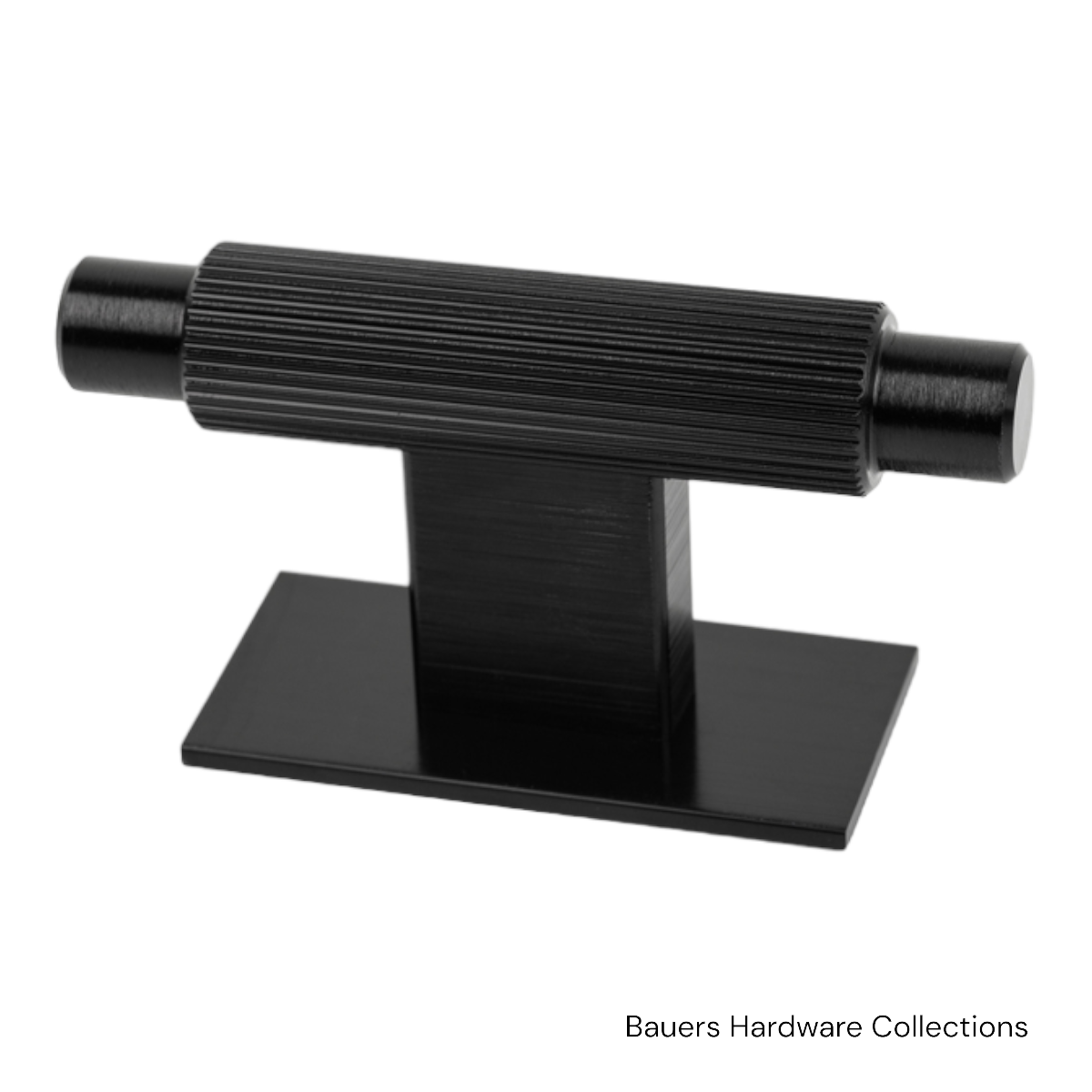 Charlotte T-Cabinet Knob & Backplate – Brushed Black