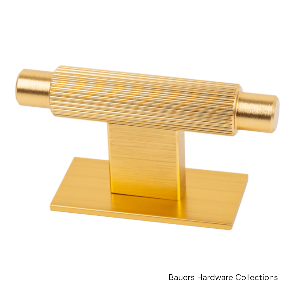 Charlotte T-Cabinet Knob & Backplate – Brushed Gold