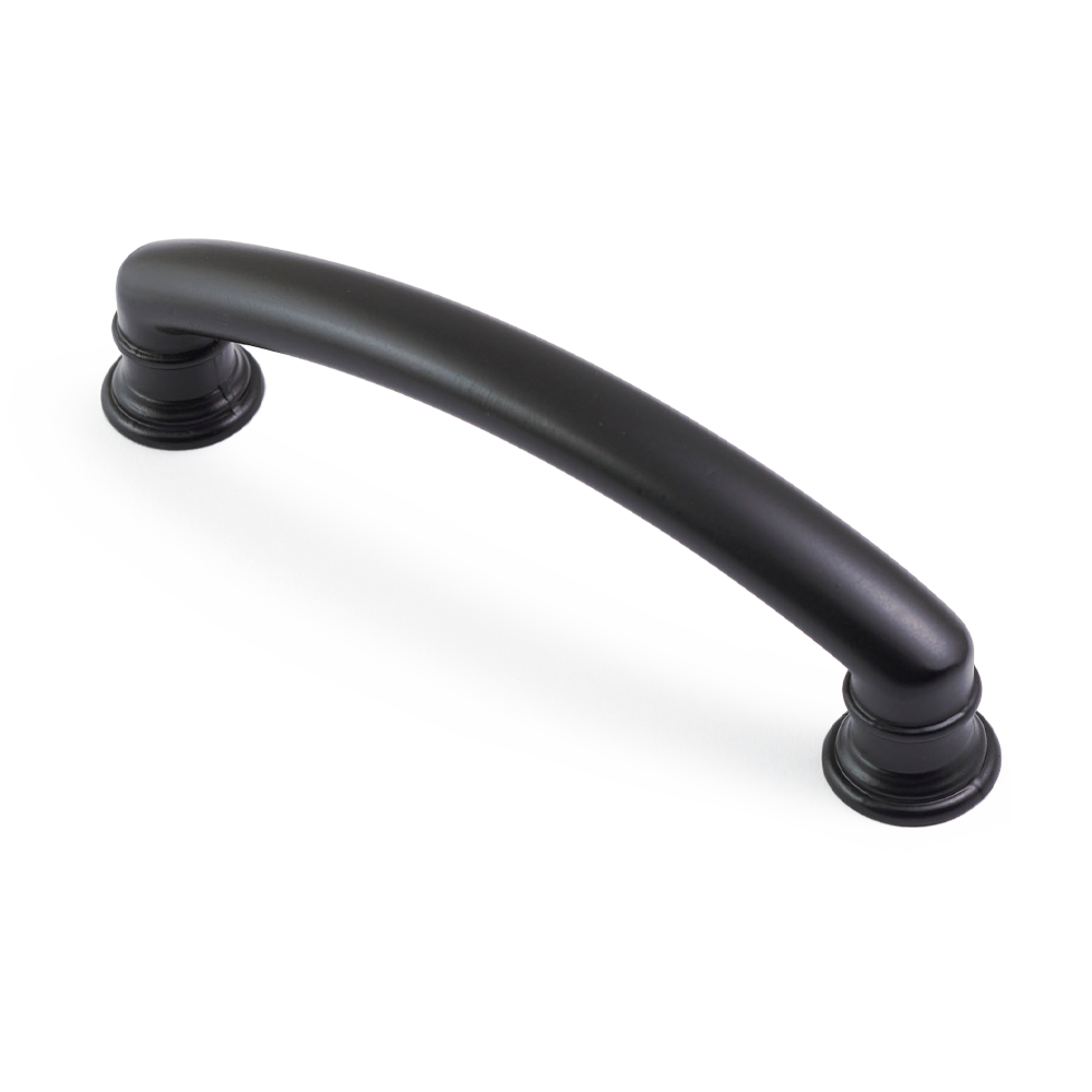 Castella Decade Ridged Cabinet Handle - Matt Black